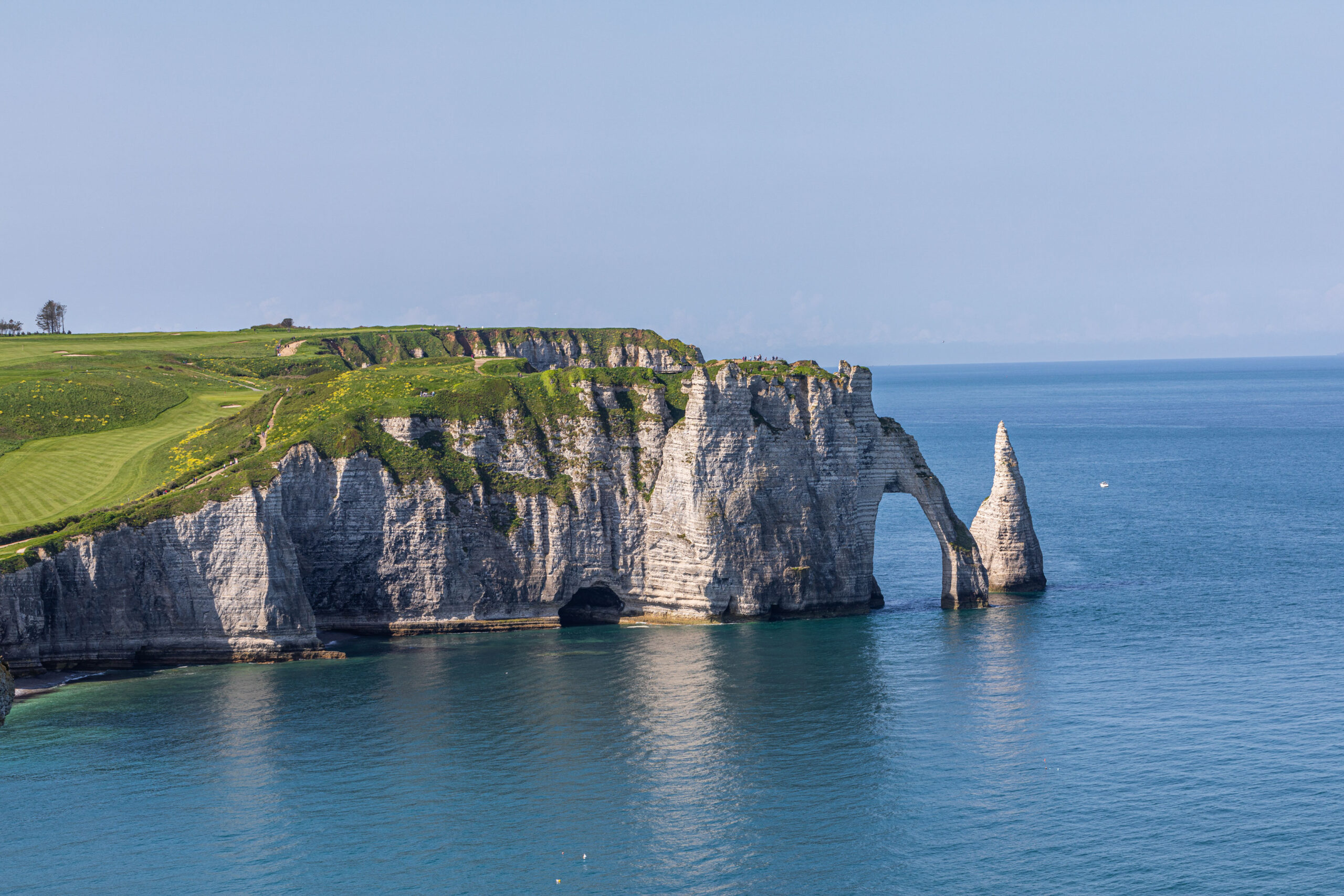 Falaise d´Aval, das Wahrzeichen der Alabasterküste in der Normandie