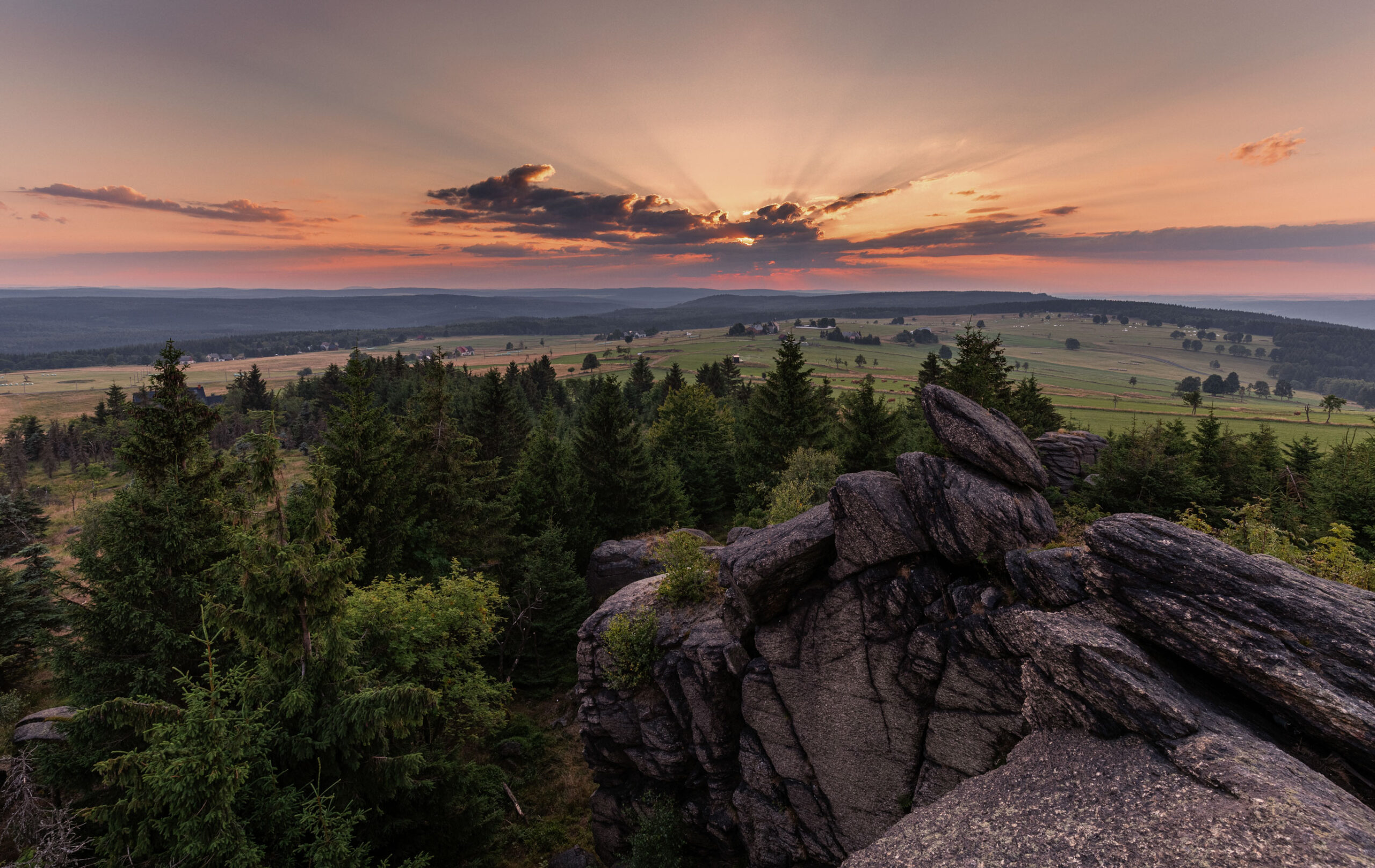 Der Eduardfelsen im Böhmischen Erzgebirge