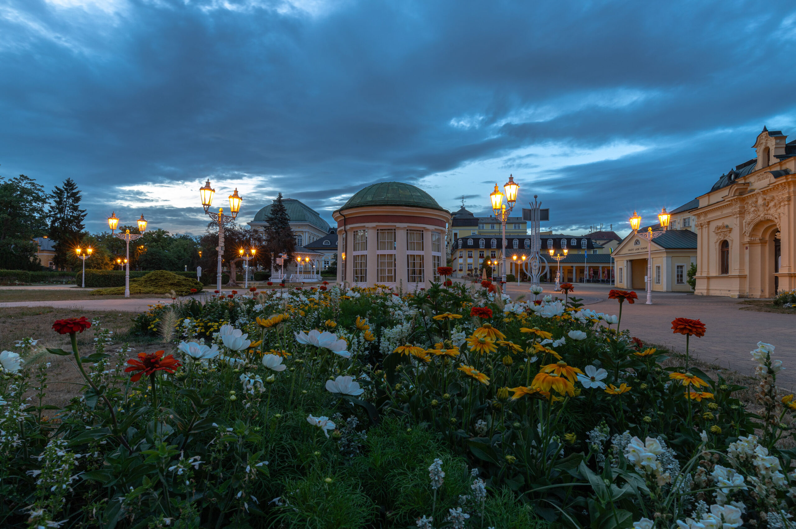 Blumenmeer im Zentrum von Franzensbad