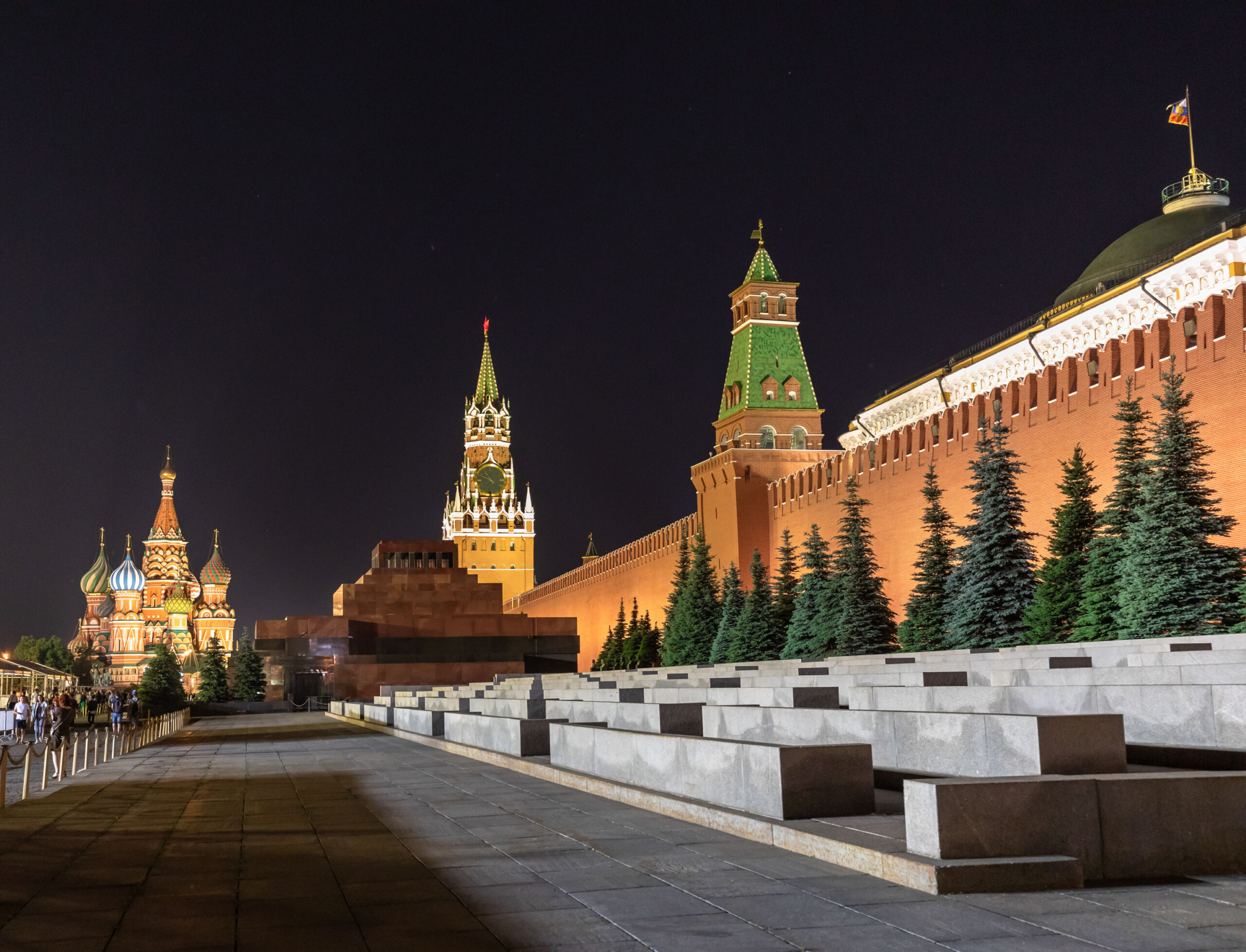 Des Lenin Mausoleum auf dem Roten Platz in Moskau