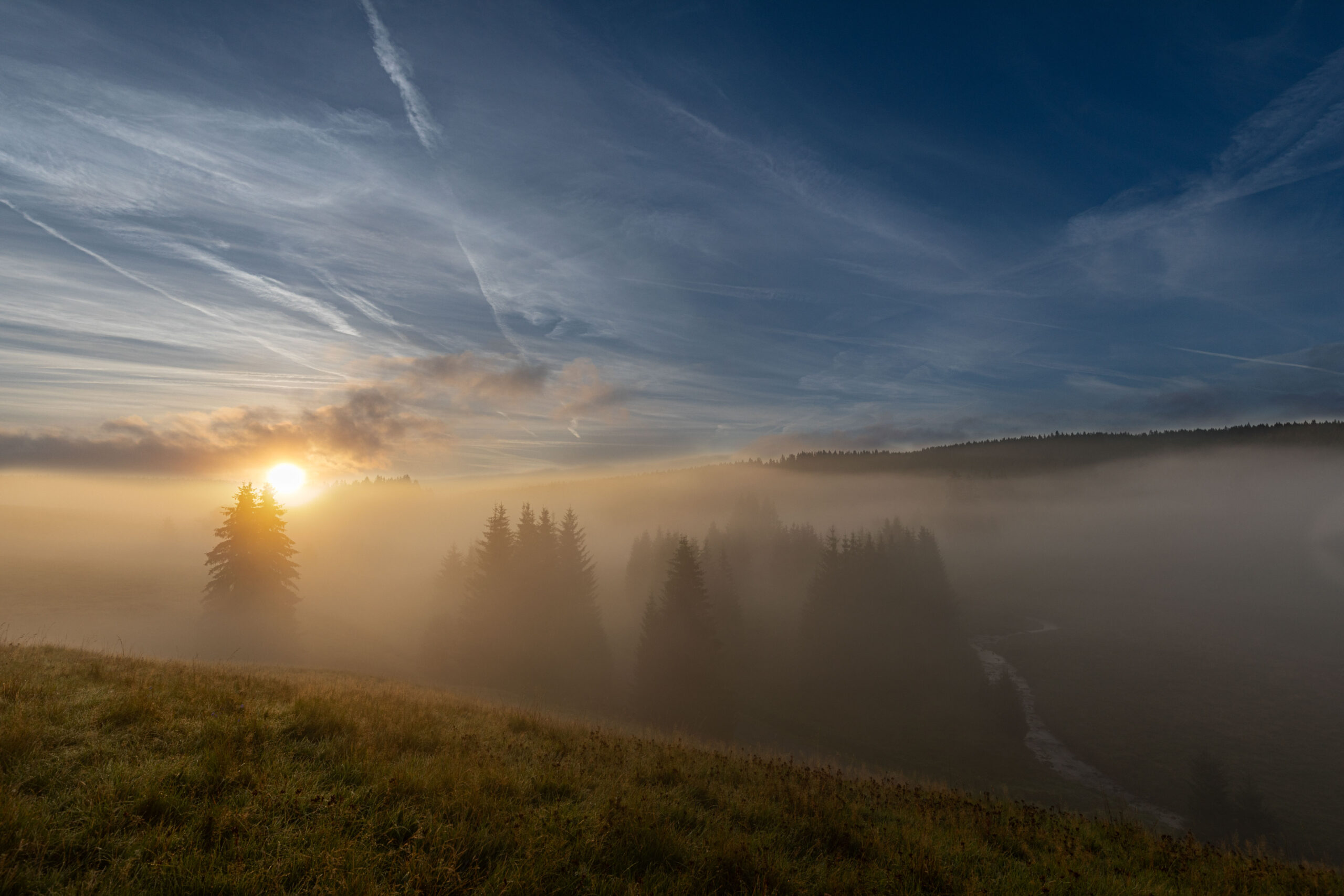 Morgengrauen im Böhmischen Erzgebirge