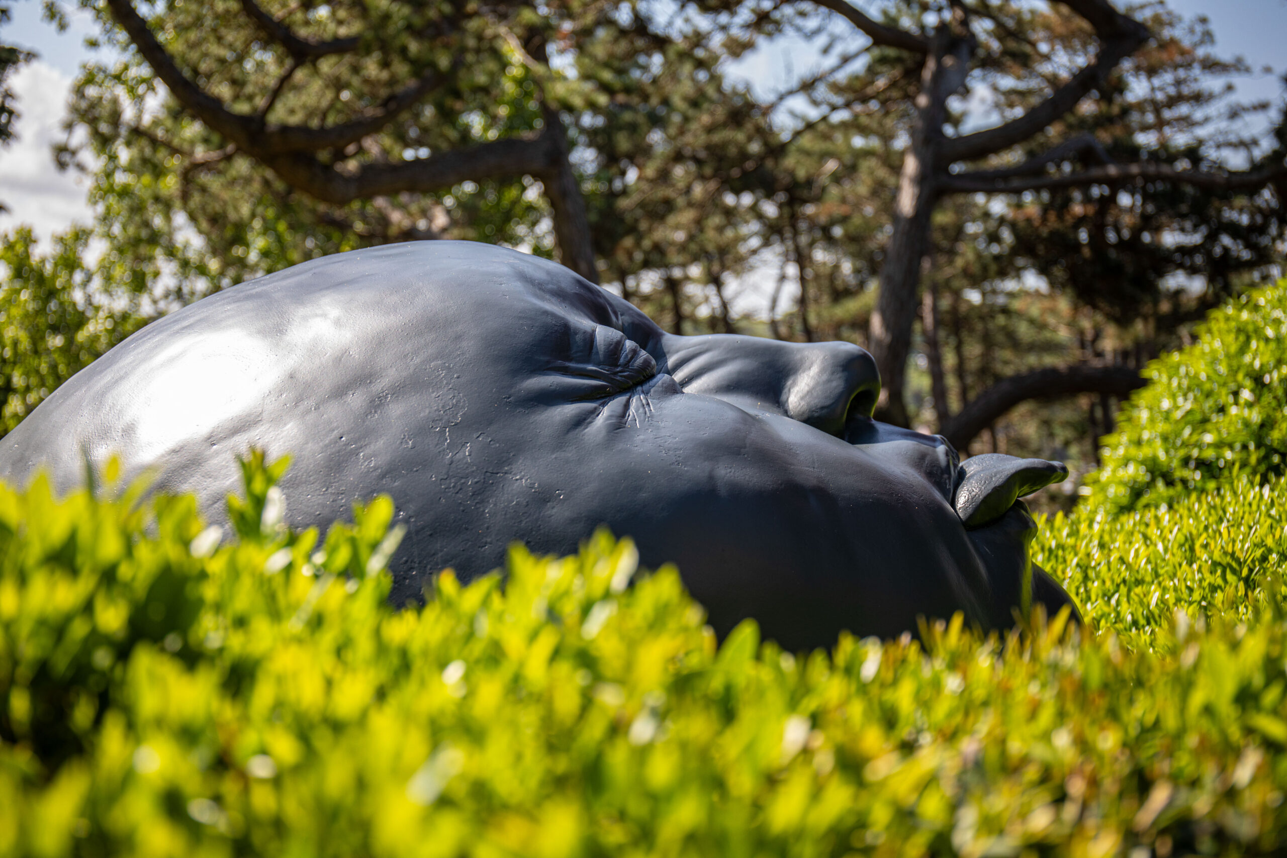 Skulpturen in den Gärten von Étretat