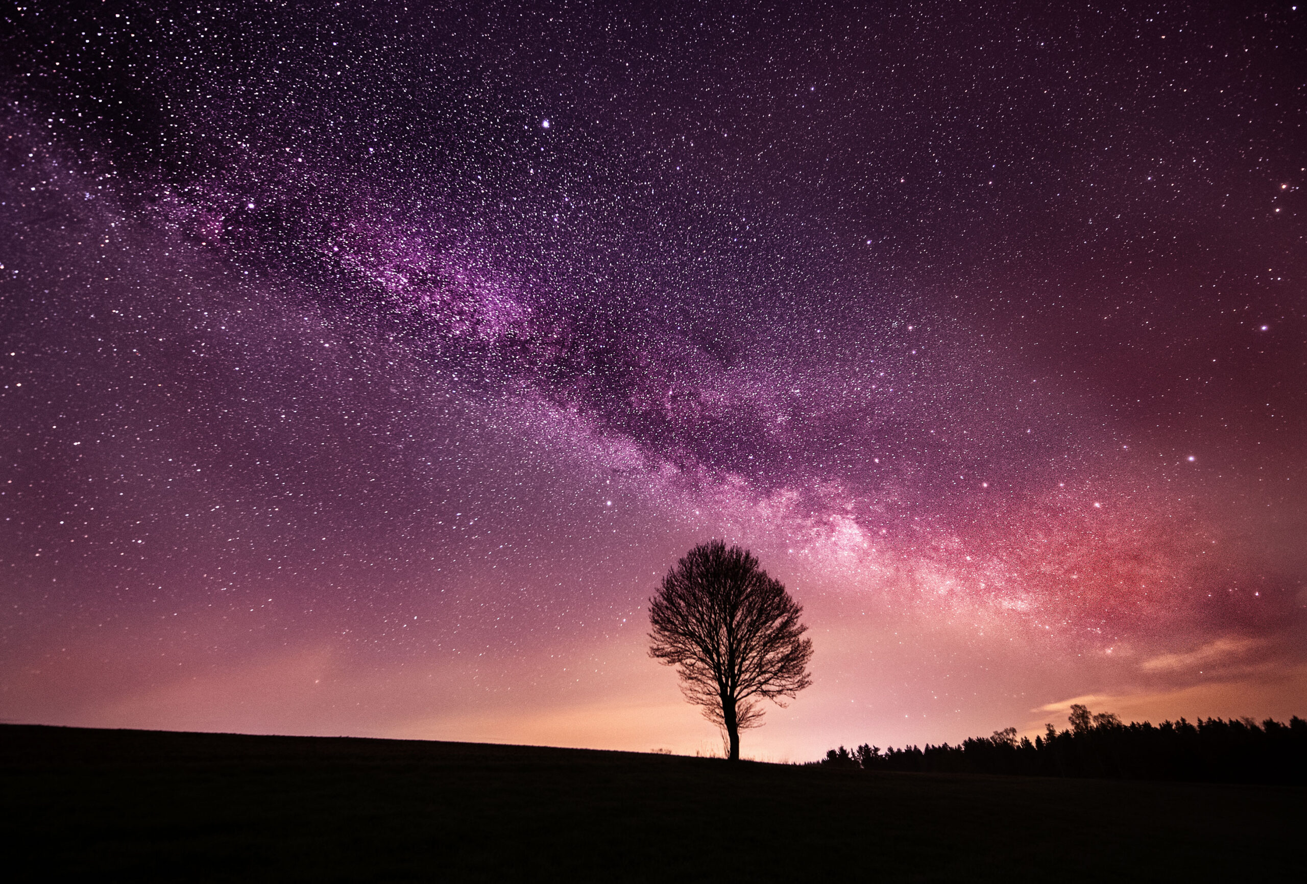 Milchstrasse über dem Erzgebirge bei Geyer