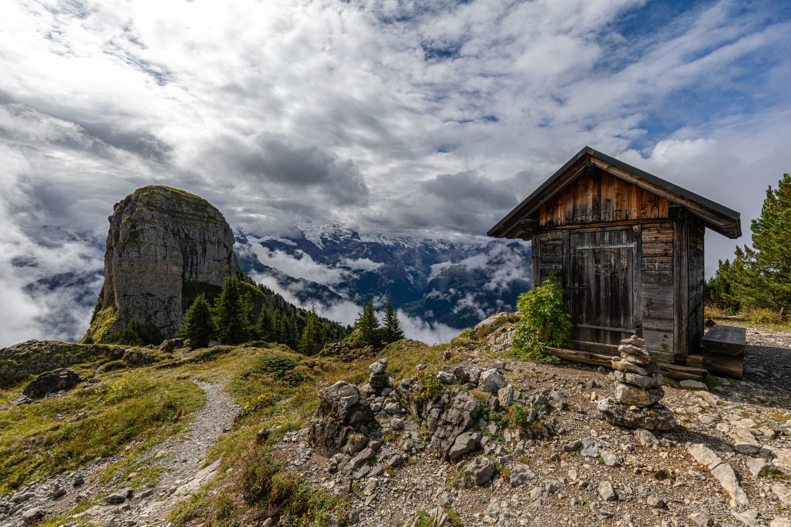 Kleine Berghütte auf der Schynige Platte