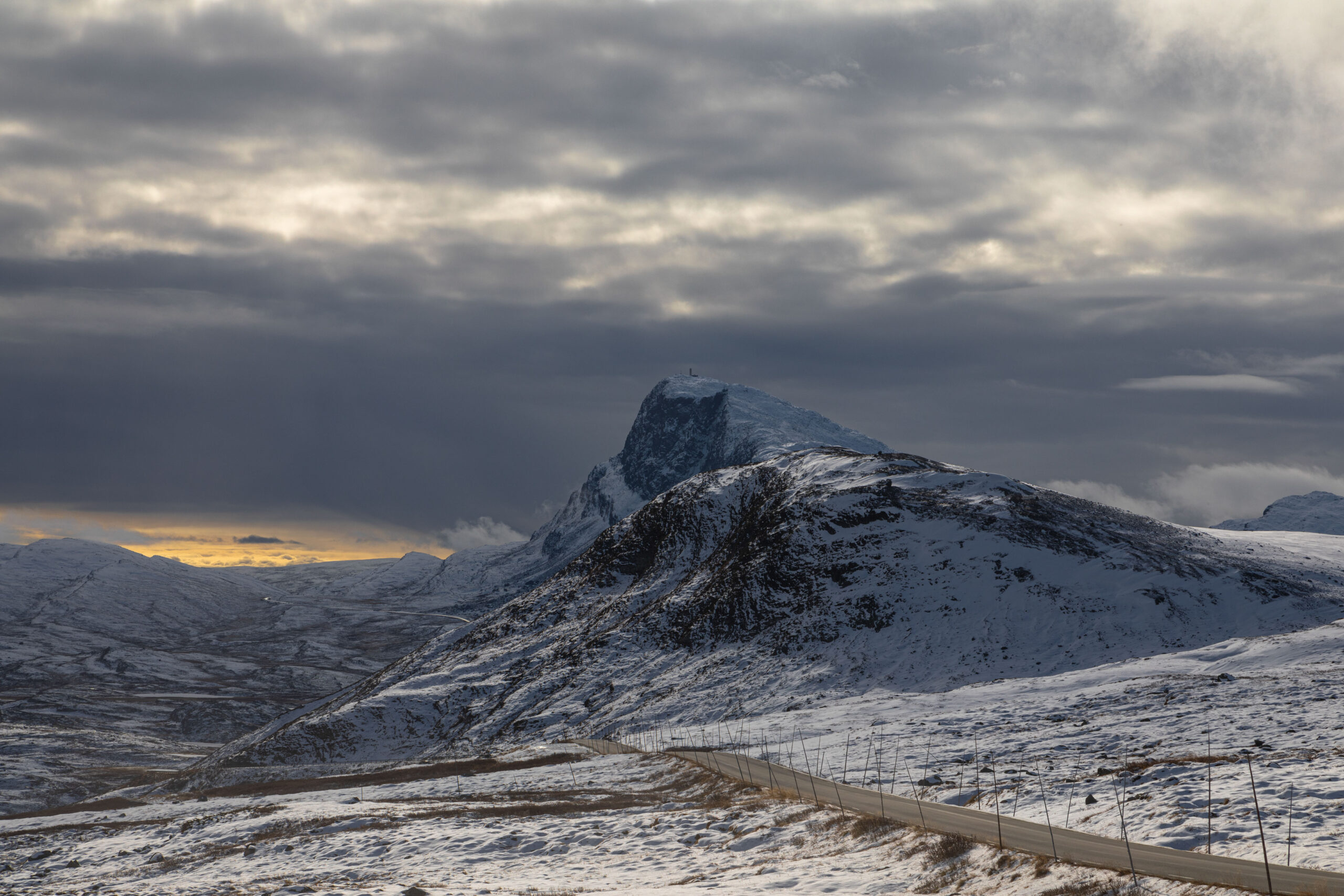 Valdresflye in Norwegen zu Beginn des Winters